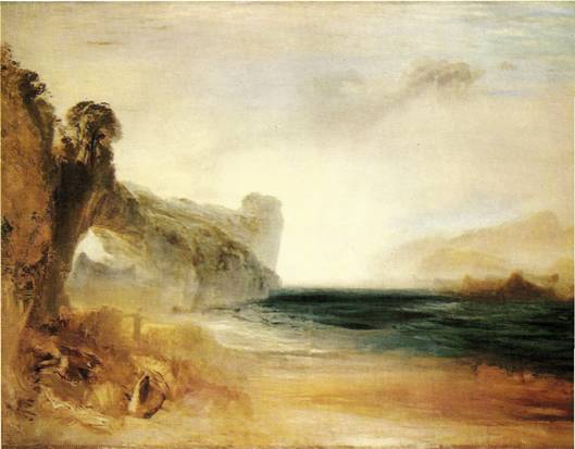 Turner Joseph Mallord William: Skalnat ztoka, kolem 1830, 90 x 123 cm
