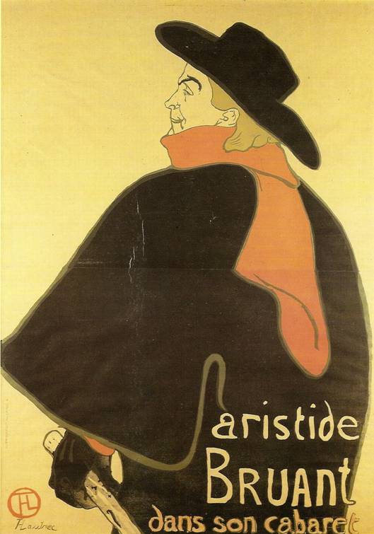 Toulouse-Lautrec Henri de: Aristide Bruant ve svm kabaretu, 1893