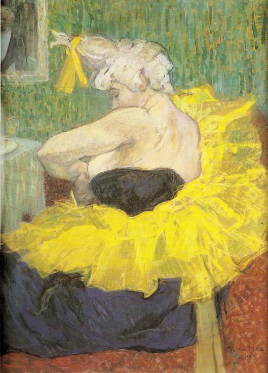 Toulouse-Lautrec Henri de: ena-klaun Cha-U-Kao, 1895, olej na kartnu, 64 x 49 cm, Muse dOrsay, Pa
