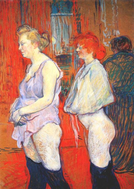 Toulouse-Lautrec Henri de: Ulice mln (Rue des Moulins), 1894, 83 x 60 cm