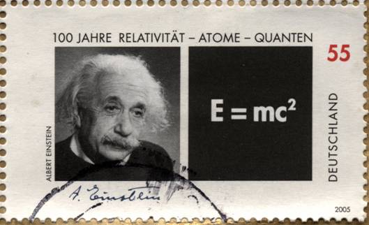 Albert Einstein na zvltn nmeck znmce k roku fyziky (2005)