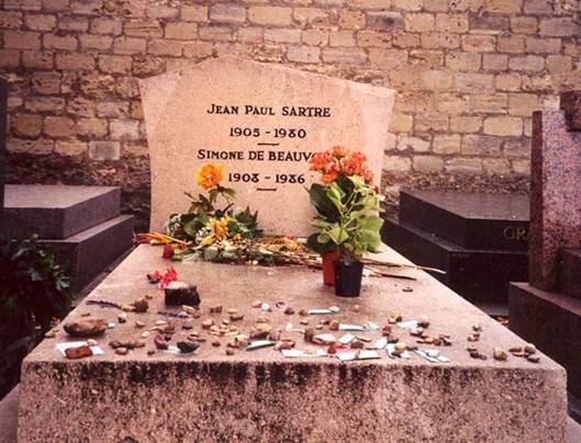 Hrob Jeana-Paula Sartra a Simone de Beauvoirov