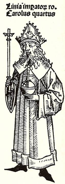 Csa Karel IV. ze Schedelovy Liber chronicarum