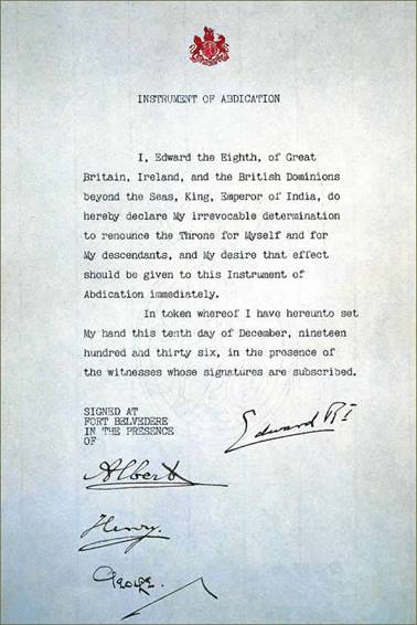 Eduardova abdikace z 10. prosince 1936