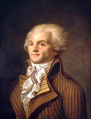 Maximilien Robespierre (anonymn portrt, piblin rok 1793)