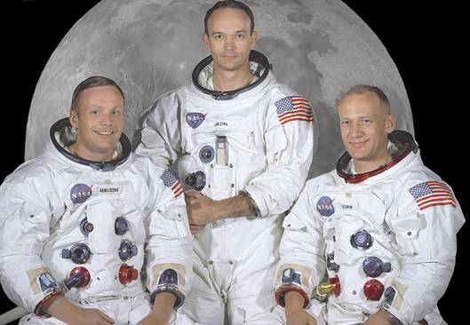 Neil Armstrong, Michael Collins, Edwin "Buzz" Aldrin - posdka Apolla 11