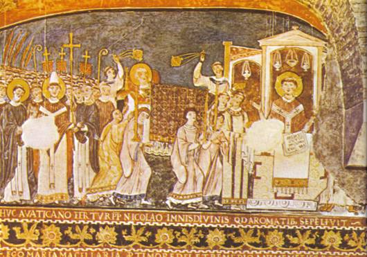 Cyril a Metodj v m, fresky v San Clemente