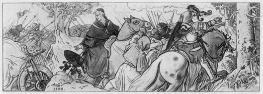 Bitva u Domalic - kardinl Julin Cesarini ztrc kardinlsk klobouk