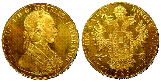 Zlat 4 dukt s podobiznou Frantika Josefa I.