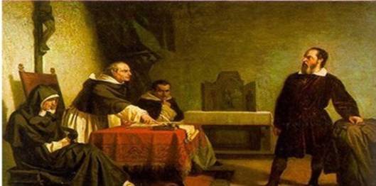 Galileo el msk Inkvizici. Malba Cristiana Bantiho z roku 1857