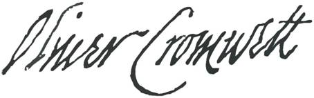 Vlastnorun podpis Olivera Cromwella